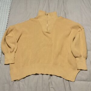 Cozy Mustard Cowl Neck Oversized Sweater